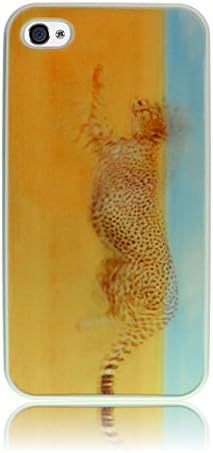 Iphone 4/4S premium 3D cover, case, moving picture, graphic, plastic, elegant (Leopard (white))