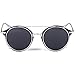 Dollger Double Lens Clip On Sunglasses Non-flip Lens Round Steampunk Style Glasses for Men Women
