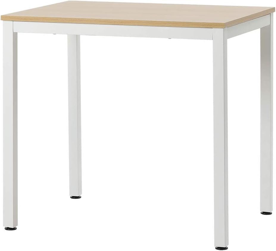 Roomnhome Bistro Table/Bar Table, 31.5"/47'' Dining, Solid Metal Frame, Sturdy Table/Bar Table with MDF Top with 29.5" / 33'' Height (Indoor Use Recommended) (Table/Oak White): Kitchen & Dining