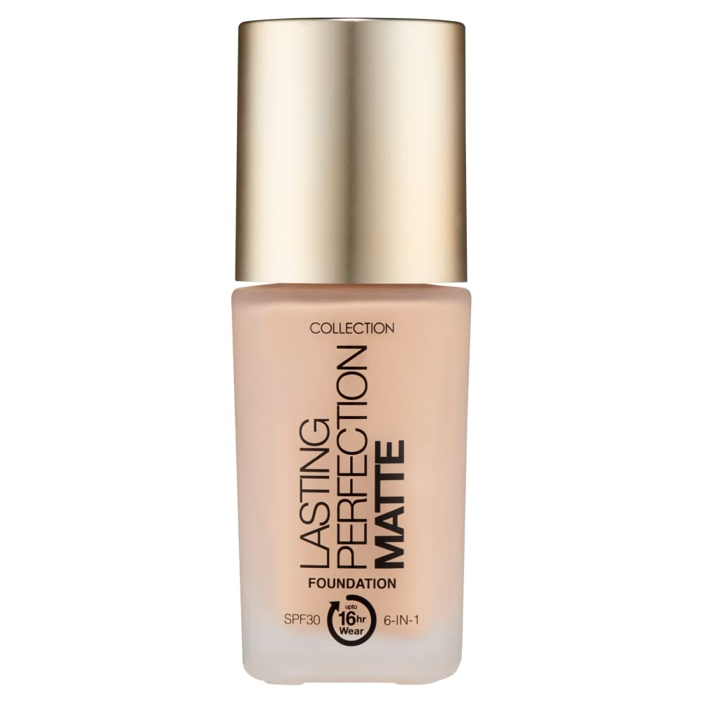 Collection Cosmetics Lasting Perfection Matte Foundation, Full Coverage, 27ml, Biscuit