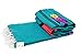 Open Road Goods Thick Mexican Yoga Blanket Turquoise/Sea Green - Serape Fish Design - Handmade/Handwoven Genuine Mexican Style Blanket