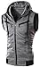 XTX Men's Active Slim Fit Zip Up Front Sleeveless Vest