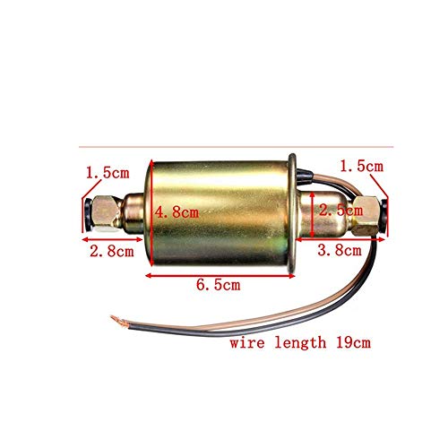 Bang4buck High Performance Universal Electric Fuel Pump Self- primming Transfer Pumps 5/16 inch, 5-9 Psi, 20-30 GPH for E8012S, FD0002, P60430, EP12S, 6414671-2 Wire Design