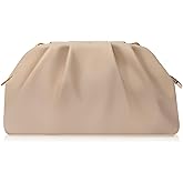 lovyoCoCo Clutch Purse for Women Soft Pleated PU Wedding Clutch, Elegant Evening Bag for Galas, Proms,Cocktail Parties