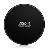 Intelligent Wireless Charger, DISDIM Ultra-Thin Qi Wireless Charging Pad for Samsung S8 / S8 Plus / S7 / S7 Edge, Galaxy Note 5, Galaxy S6/S6 Edge/Edge+ and All Qi-Enabled Devices (Black)
