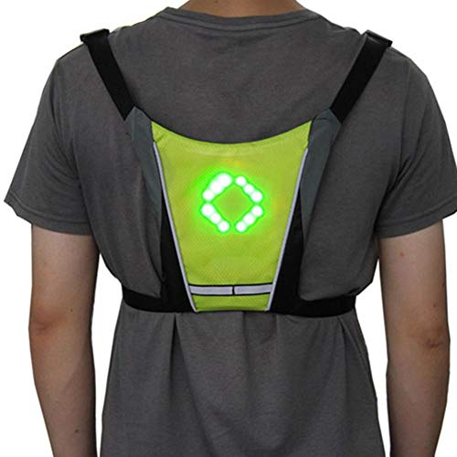 image for Iwinna LED Turn Signal Light Vest Wireless Bike Backpack with Directio