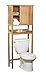 SilkWood Studio Bamboo Cabinet Bathroom Organizer, Over The Toilet Storage with 1 Enclosed and 1 Open Shelf, Versatile Space Saving Furniture, Natural
