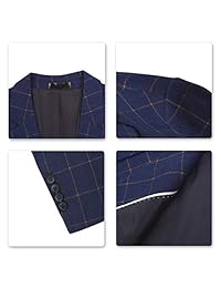 Traje de tweed para hombre de 3 piezas, ajustado, con un botón, traje de cena