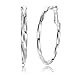 Earrings,Hoop earrings,Stainless Steel Twist Hoop Earrings