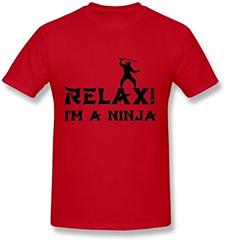 WSB Men's Tshirt Classic Relax Im Ninja Customlized Tee Red Size S
