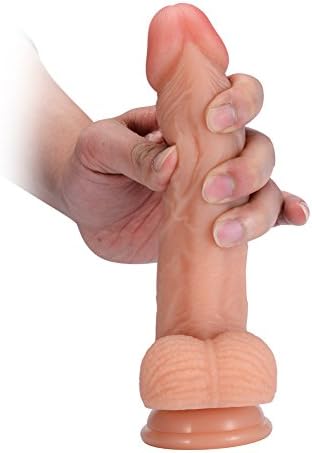 YUELV 8 inch Soft Double-Layered Silicone Massager with Suction Cup For Women Discreet Package