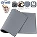 ONME Dog Cat Feeding Mat, Silicone Waterproof Pet Food Mat, Dog Cat Food Mat, Non Slip Dog Cat Bowl Placemat (M (18.5 * 11.5 in))
