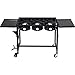 Barton Portable Propane 87,000-BTU Triple-Burner Outdoor Camp Stove Side Table Patio Cooking Wheel w/Regulator 4 Hook Utensil Holderthumb 2