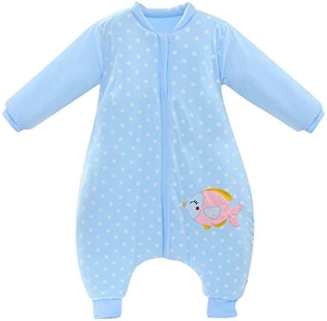 GSDMG Baby Sleep Sack Winter Sleeping Bag 0-5years Old Nest Wearable Blanket Fish Boys & Girls (2-5 Years Old, Blue)