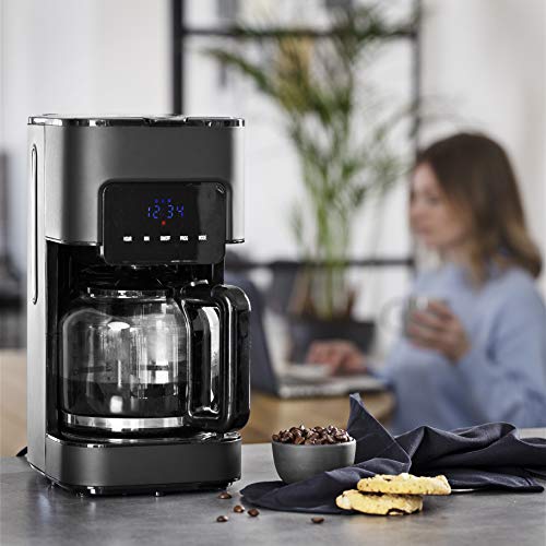 Princess Black Steel Kaffeemaschine - 1,5 Liter Fassungsvermögen, 900 Watt, für bis zu 15 Tassen, Füllstandanzeige… – Bild 3