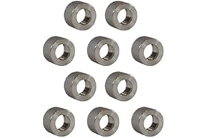 MAJESTIC WATER SPOUTS 1/8" (.125") - 10 Pack - in Inch NPT 316 Stainless Steel Threaded Half Coupling Weld On Pipe Tube Bung Fitting SS for Home Brewing, Automotive, Industrial, Aerospace