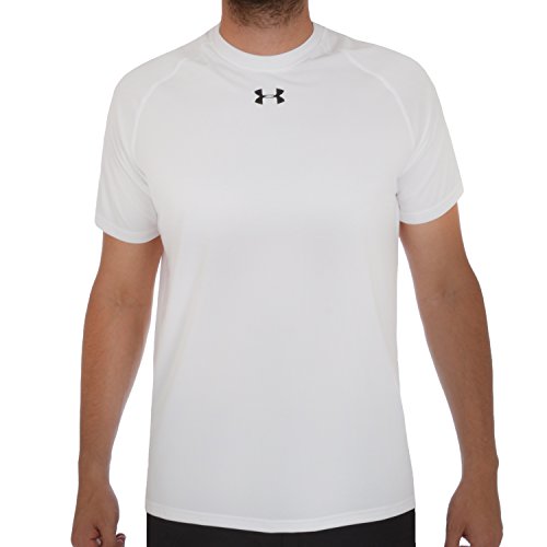 Under Armour Men's Locker Short Sleeve T-Shirt, Small, White/Black - Thumbnail 2