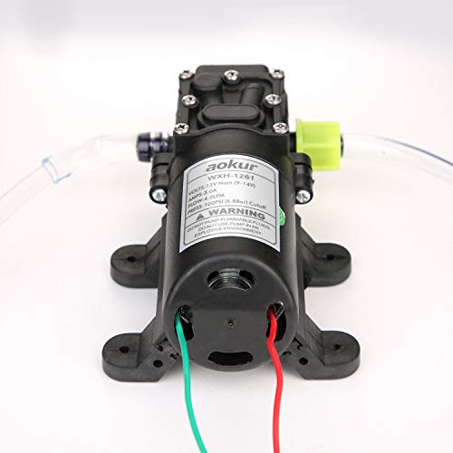 aokur DC 12V 5L Transfer Pump Extractor Oil Fluid Diesel Scavenge Suction Vacuum with Siphon Hose and Cigarette Light 60W