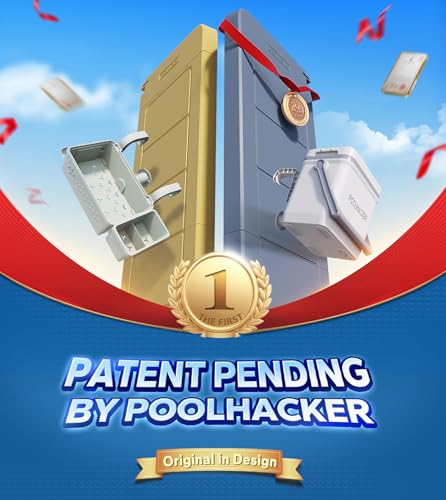 POOLHACKER Poolside Bar, [Original] Swim Up Bar Exclusively for Above-Ground Round Pools. Patio Poolside Table Smart Fold Easy Maintenance, Weather Resistant Stable Tabletop (Phantom Gray)