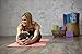 Gaiam Yoga Mat Classic Solid Color Reversible Non Slip Exercise & Fitness Mat for All Types of Yoga, Pilates & Floor Workouts, Guava Navy, 4mm