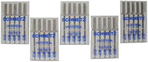 25 Schmetz Universal Sewing Machine Needles - Variety Pack