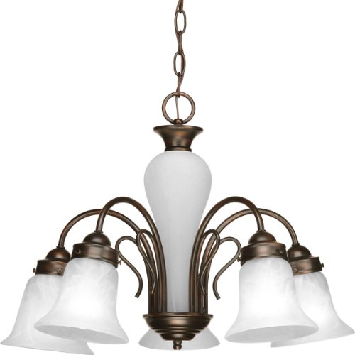 Progress Lighting P4391-20 Med Chandelier, 5-100-watt