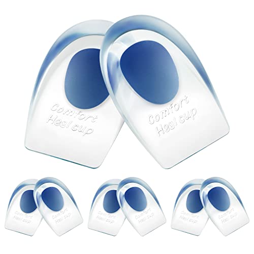Gel Silicone Heel Cups/Pads Pair Heel Lifts for Achilles