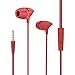 UiiSii C100 Earphones In-ear Earbuds Headphones with Microphone (Red)