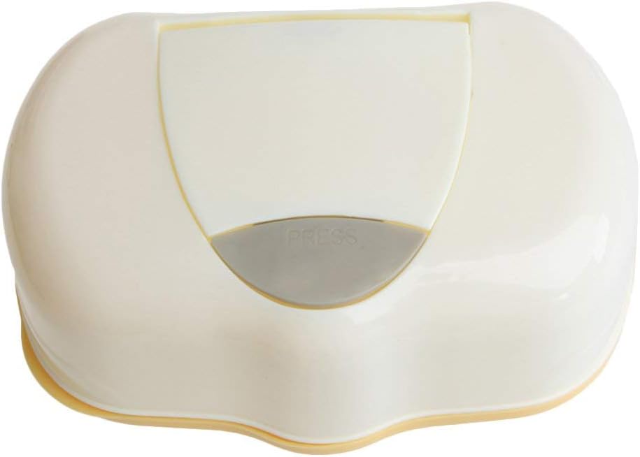 Minimalistic Yellow Rectangular Polypropylene Tissue Box Wipe Holder Box Baby Wipes Dispenser Tub Tissue Case Diaper Organizer