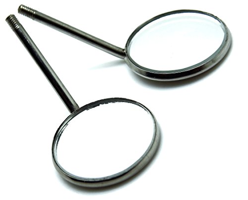 3× Dental Mirror Blue Handle with Bright Light Removable Mirrors #4 & #5 Examination Instruments - Thumbnail 4