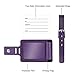 FINTIE 2 Pack Luggage Tags, Leather Name ID Labels with Privacy Cover for Travel Bag Suitcase, Theme - Genuine Leather-Purple