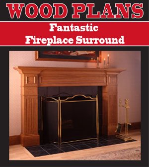Fabulous Fireplace Surround Woodworking Paper Plan Pw10075 Amazon