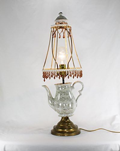 Teapot Lamp with Boho Shade