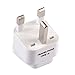 UK Travel Adapter for Type G Plug - Works with Electrical Outlets in United Kingdom, Hong Kong, Ireland, Great Britain, Scotland, England, London, Dublin & More – 1 Pack