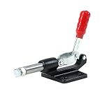 POWERTEC 20318 Push Pull Toggle Clamp | Heavy Duty 500 lb Holding Capacity Plunger Stroke Clamp w Flange Base Plate - 305-CM