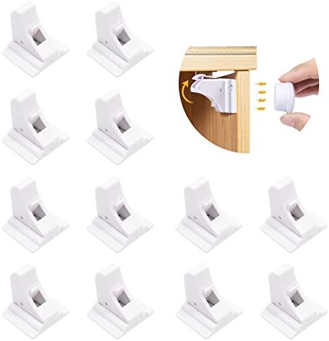 ベビーガード チャイルドロック 12ロック 2マグネット式 キー 安全磁気 キャビネットロック 赤ちゃん 子供 ペットいたずら防止 引き出しロック 最新アイテム 食器棚など対応 子供安全ロック タンス 指はさみ防止 引き出し 磁石 白 ストッパー 地震対策 開閉簡単