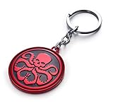 REINDEAR Marvel Avengers HYDRA Logo Symbol Metal Keychain US Seller (Red)
