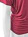 Made By Johnny WT1118 Womens V Neck Short Sleeve Wrap Front Drape Dolman Top XXL Coral