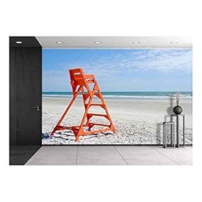 Empty Life Guard Stand on The Beach - Canvas Art Wall Decor - 66"x96"