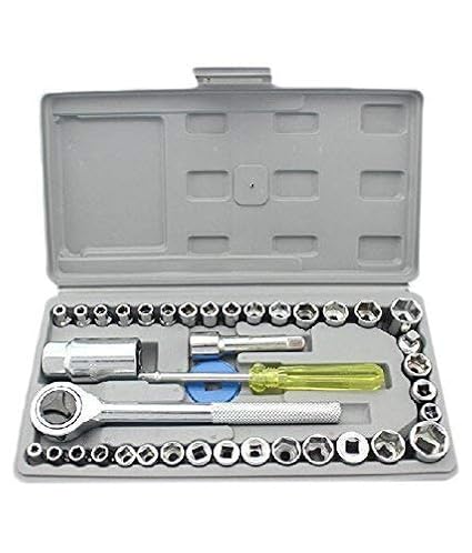 Nirvik 40 in 1 Screw Driver Set Pieces Automobile Motorcycle Tool Box Set Socket Wrench Sleeve Suit Hardware Auto Car Repair Tools Wrenches Set