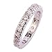 Psiroy Women's 925 Sterling Silver 0.63cttw White Topaz Filled Ring