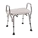DMI Shower Chair Bath Seat for Tub or Shower Bench for Inside Shower, Made of Non Slip Aluminum with Plastic Seat, No Tools Needed, Adjustable Height, Holds Weight up to 350 Pounds, Bath Bench, White