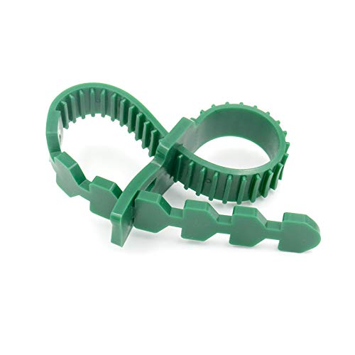 KINGLAKE 5 Pcs 35 cm Heavy Duty Soft Buckle Shrub Ties Adjustable Interlock Garden Tree Ties for Shrub Rose Tree Plant Support