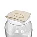 Hxeredue YuanKanJu KombuJars Kombucha Jar 1 Gallon Glass (2 Pack) Brewing Fermenting Storage Bottle, with Plastic Lid, Thermometer Adhesive Strip, Cloth Cover, and Band