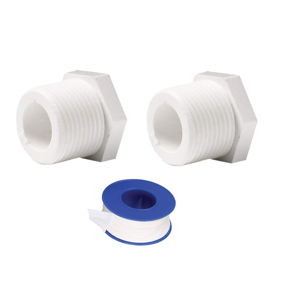 YOFASEN White Water Pipe Cap - PVC Pipe Fittings External End Cover, 32mm, 2pcs (+ 1pcs Tape)