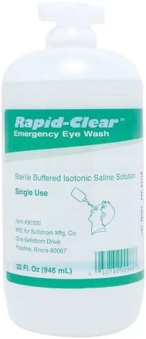 Sellstrom S90330 Rapid-Clear Personal Eyewash 32 oz Sterile Bottle Solution