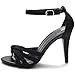 Ollio Women's Shoe High heel Glitter Ankle Strap Sandal