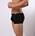Winday Men Briefs Breathable Ice Silk Boxer Bikinis and Briefs 4-pack XL/US L Black