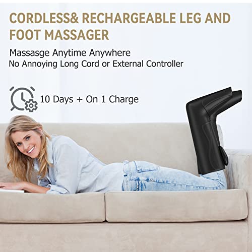 FIT KING Cordless Foot and Leg Massager, Rechargeable Foot and Calf