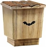 Greenkey Large Bat Box Wood Color Enhanced Roof for Protection Wildlife Garden view 5